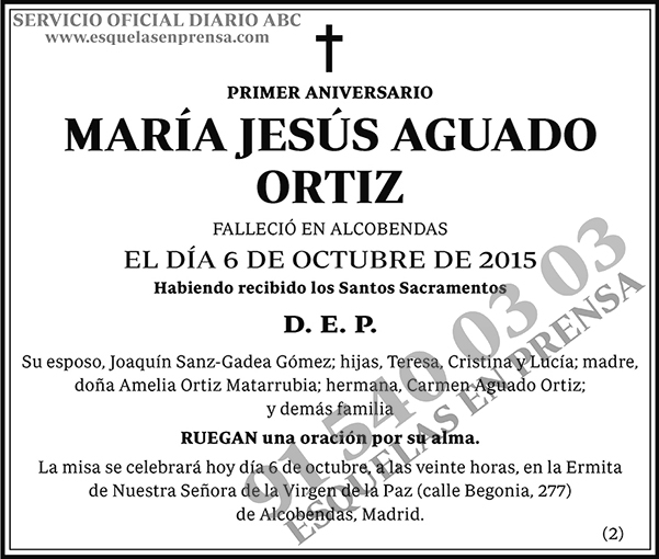 María Jesús Aguado Ortiz